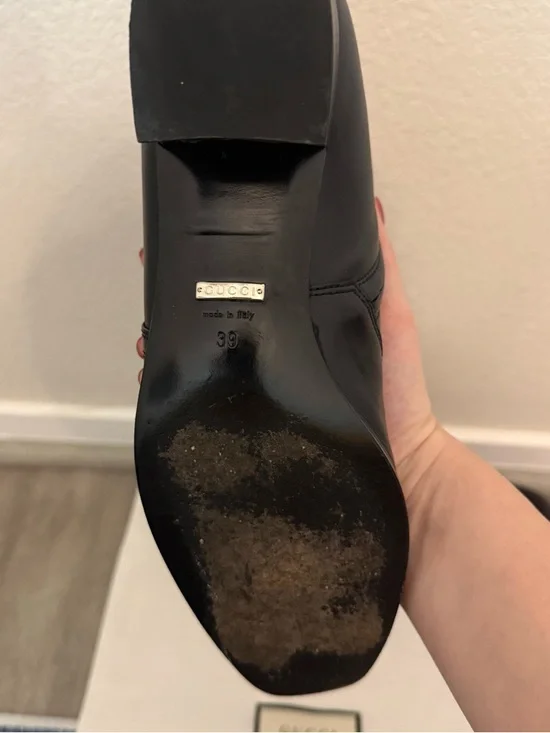 Gucci Dionysus Black Leather Ankle Boots 39 - Picture 9 of 11